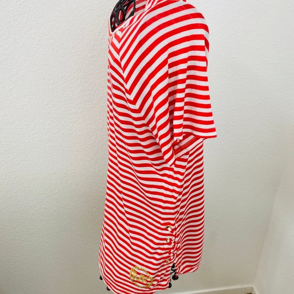 MICHAEL KORS Top M short sleeve red white gold - Picture 5 of 13